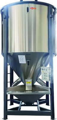 स्टेनलेस स्टील प्लास्टिक पुनर्नवीनीकरण pelletizing मशीन भंडारण के लिए ऊर्ध्वाधर मिश्रण सुखानेवाला